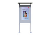Tragbare wasserdichte Anzeigen-Boden-Stellungs-digitale Beschilderung Lcd-Schirm-4K im Freien für Bushaltestelle-Landstraßen