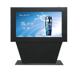 Boden, der Touch Screen Kiosk im Freien, 55 Zoll-Noten-Bildschirmanzeige im Freien steht