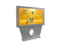 Boden-Stand-Touch Screen Kiosk im Freien 85 Zoll-LCD-Bildschirm Rostschutz für Busbahnhof