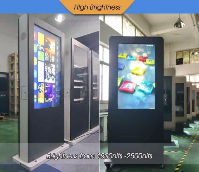 Späteste Noten-Technologie Android Lcd Media Player 2000 Nissen überwachen 49 Zoll Flughafen-digitale Beschilderung die im Freien