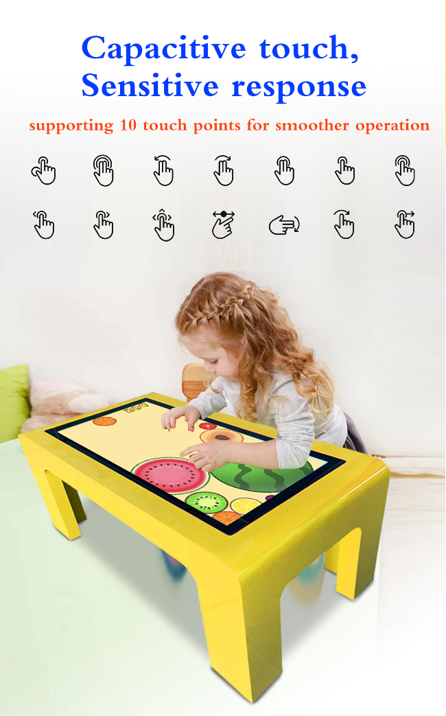 43 Zoll-intelligenter wasserdichter wechselwirkender Touch Screen Couchtisch für Kinder