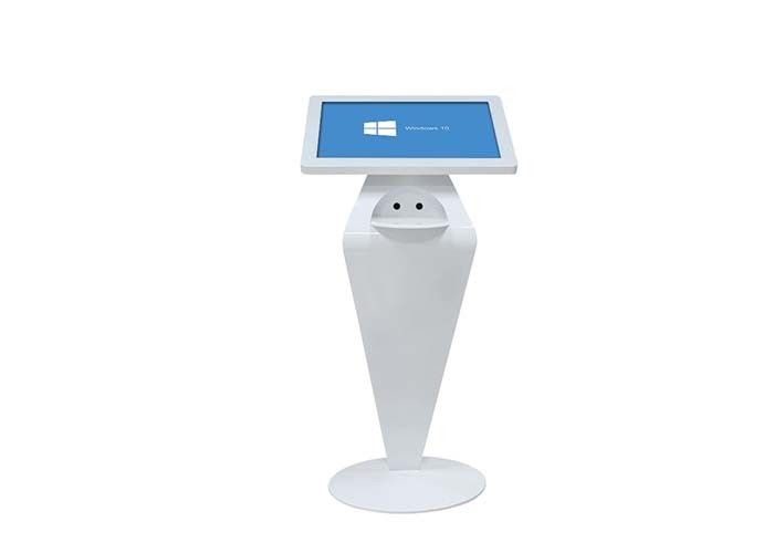 Kundengebundener 22 Zoll-Boden-Stand-weißer Farbtouch Screen wechselwirkender Kiosk für Hotel