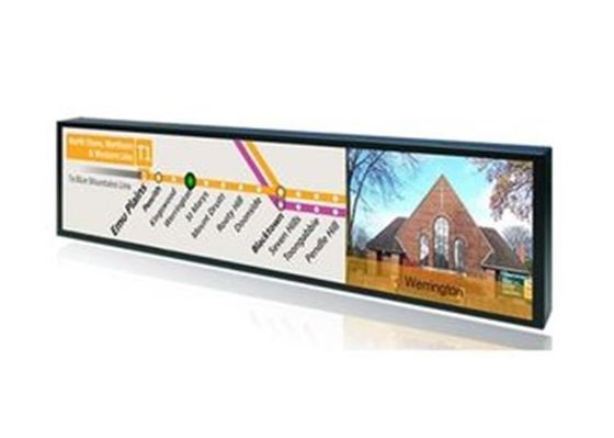 28 Zoll ausgedehnter Kiosk der Stange LCD-Anzeigen-digitalen Beschilderung für Busse und Metro-Stationen