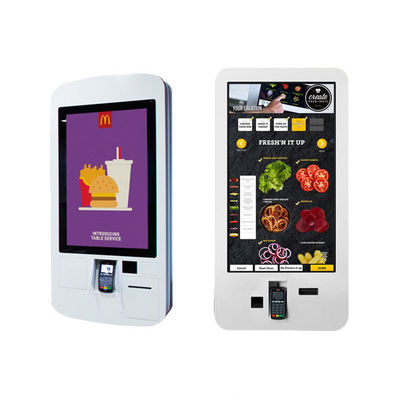 Kiosk der Restaurant-intelligenter digitalen Beschilderung, Zahlung Lcd-digitale Beschilderung mit Drucker und Scanner